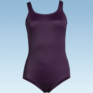 Lands' End Women's Mastectomy Chlorine Resistant Tugless One Piece Swimsuit Soft Cup - 1 of 2
