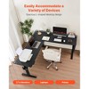 VEVOR L Shaped Desk, Electric Adjustable Height Corner Gaming Desk with Dual Hooks, Heavy Duty Carbon Steel L-Shaped Computer Table, Black - 4 of 4