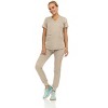 MediChic Scrubs for Women's V-Neck Scrub Set with Six Pocket Ribbed Cargo Jogger Pants with 4-Way Stretch - 3 of 4
