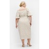 Women's Plus Size Claudine Print Dress - cream | CITY CHIC - 2 of 4