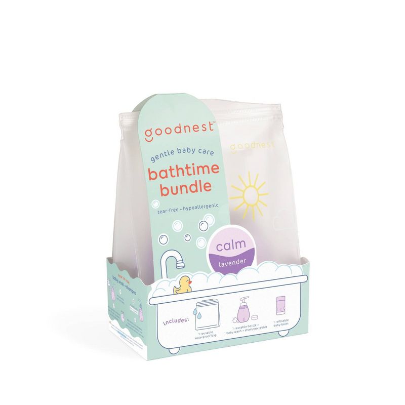 Goodnest Baby Bath-Time Bundle Gift Set - Calm Lavender - 4ct, 4 of 9