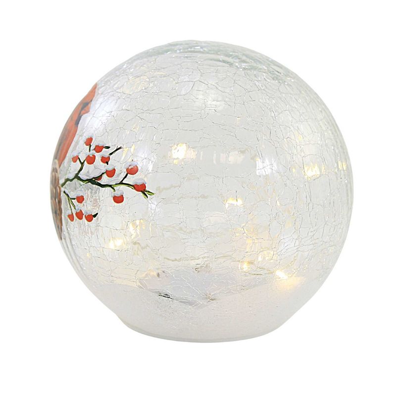 Christmas 5.5" Globe With Cardinal On Branch Winter Led Lighted Gold Crest Distributing  -  Decorative Figurines, 3 of 4