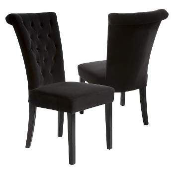Set of 2 Venetian Dining Chair Black - Christopher Knight Home