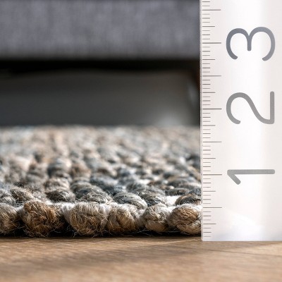 Handmade Dark Grey Tufted Diamond 5x8 Area Rug