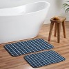 Deny Designs June Journal Simple Linear Geometry Cream Memory Foam Bath Mat - 4 of 4