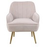 Grungis Velvet Accent Chair,30.7 inch High Arm Chair with Adjustable Legs for Bedroom,Reading Room - 4 of 4