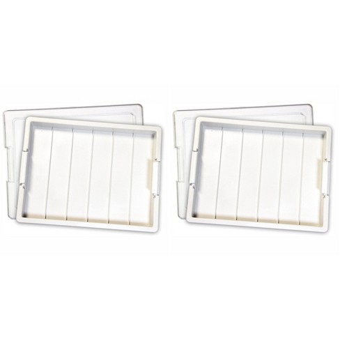 Organizer, Assorted Bead Storage Tray™, Bead Storage Solutions™, plastic,  clear and opaque off-white, 13-3/4 x 10-1/2 x 2 inches. Sold per 45-piece  set. - Fire Mountain Gems and Beads