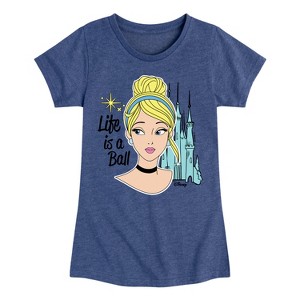 Girls' - Disney - Life Is A Ball Fitted Short Sleeve Graphic T-Shirt - 1 of 4