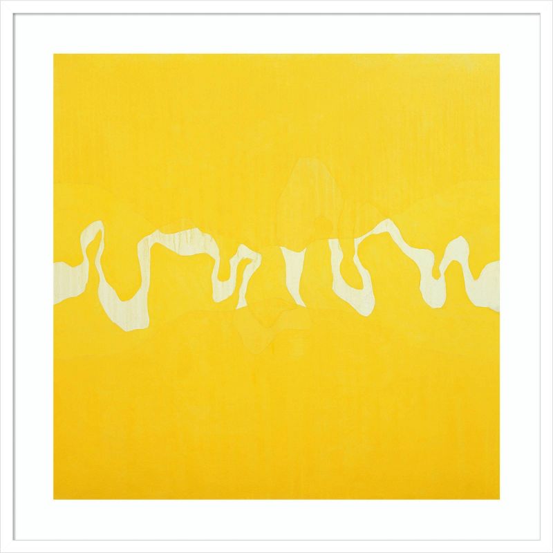 33&#34; x 33&#34; Yellow Journey by Charlie Millar Wood Framed Wall Art Print - Amanti Art, 1 of 10