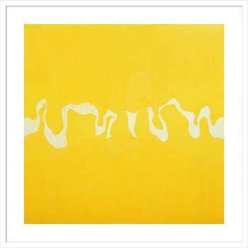 33" x 33" Yellow Journey by Charlie Millar Wood Framed Wall Art Print - Amanti Art
