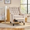 Push Back Recliner Chair with Wingback Design and Button Tufted Diamond Stitch - 3 of 4
