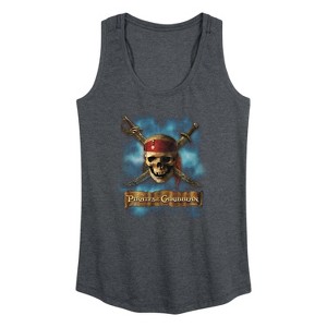 Women's - Disney - Skull And Crossbones Graphic Racerback Tank - 1 of 4