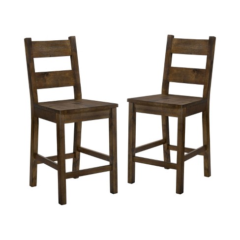 Wood counter 2024 height chairs