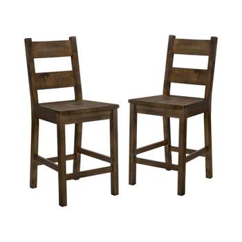 Set of 2 Sims Wood Counter Height Dining Chair Oak - HOMES: Inside + Out