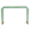 Baxton Studio Didrika Seafoam Mother of Pearl Console Table Seafoam Green/Gold: Elegant Irregular Shape, No Assembly Required - 3 of 4