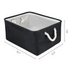 REGALWOVEN Cotton Collapsible Lightweight Sturdy Open Storage Bins 3 Pcs - 4 of 4