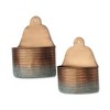 Cheung's Kyani Copper and Rustic Teal Vase Wall Planters (Set of 2) - 3 of 4