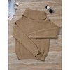 Women’s Elevated Oversized Turtleneck Sweater - Architectural Knit with Strategic Proportions Pullover Tops - 2 of 4