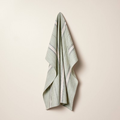 Twill Stripe Flour Sack Kitchen Towel Sage Green - Hearth & Hand™ with Magnolia