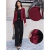 INSPIRE CHIC Women's Work Office Casual Long Sleeve Open Front Collarless Suit Jackets - 2 of 4