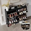 GustoWave Fluted Shoe Storage Cabinet with 4 Flip Drawers, Narrow Wooden Shoe Organizer with Metal Legs, Modern Farmhouse Hidden Shoe Rack - 4 of 4