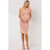 Hello Miz Women's Ruffled One Shoulder Maternity Dress - 4 of 4
