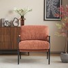 TiramisuBest 27.56" Modern Accent Chair with Plush Cushions & Wooden Armrests,Minimalist Metal Frame, Perfect for Living, Bedroom,Green - 4 of 4