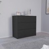 TiramisuBest Rustic Brown Finish Chest with Storage Drawers Clipped Corners Transitional Style Wooden Bedroom Furniture 1pc with Brown for D - 2 of 4