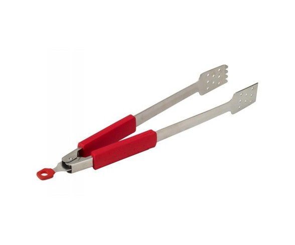 Bull Outdoor Products 24219 Grilling Bbq Long Soft Grip Handle Locking Tongs