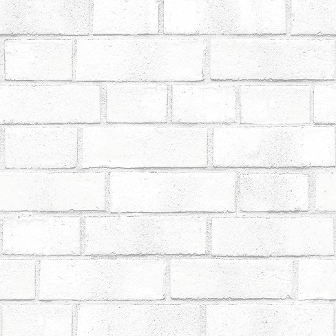 Tempaper Ebony Brick | Designer Removable Peel and Stick Wallpaper