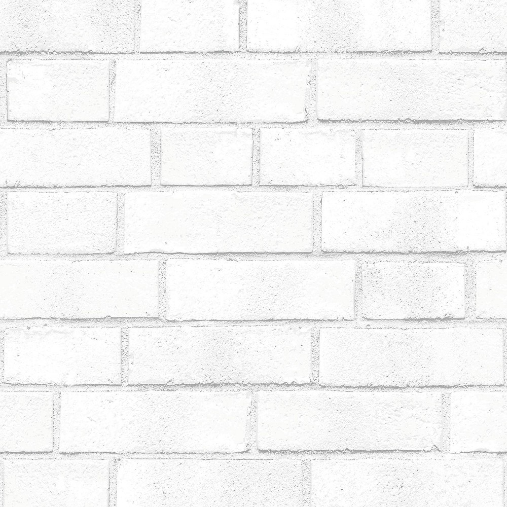 Photos - Wallpaper Tempaper & Co Brick Removable Peel and Stick , White Brick, 28'