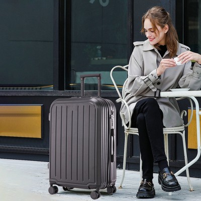 20"/24"/28" 3 pcs/set in ABS 360～ Spinner Wheel Luggage, Carry on Suitcase with Cup Holder & USB Port