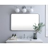 Elegant Lighting Soft corner metal rectangular mirror 24x40 inch in Silver - 2 of 4