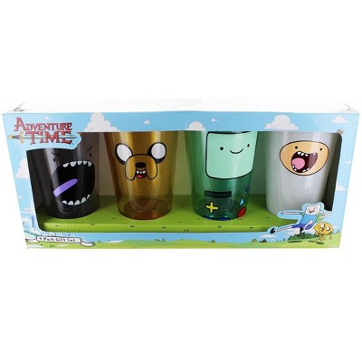 Just Funky Adventure Time Faces 16oz Pint Glass 4-Pack