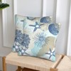 Beach Ocean Starfish Seashell Nautical Coastal Farmhouse Throw Pillow Covers 18x18 - 3 of 4