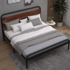 Bed Frame, Platform Bed Frame with Wooden Headboard, Metal Bed Mattress Foundation with Storage, No Box Spring Needed, Easy Assembly - 3 of 4