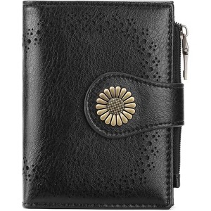 Clotth Womens Wallet - RFID Blocking Slim Bifold Wallet for Women with Zipper Coin Pocket,9 Card Slots & ID Window for Daily Use,Travel - 1 of 4