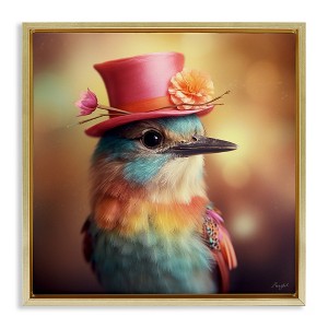Stupell Industries Pastel Bird in Hat, 25" x 25" - 1 of 4