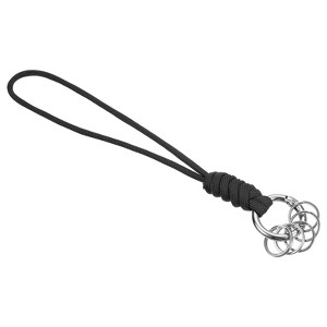 Unique Bargains Braided Wrist Strap Key Whistle Wallet Badge Lanyards 8.3" with Spring O Rings - 1 of 4