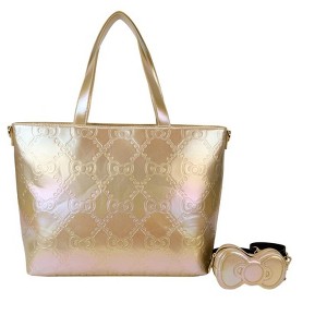 Loungefly Sanrio 50th Anniversary Gold Convertible Tote/Crossbody Bag - 1 of 4