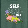 Women's - SpongeBob SquarePants - Self Care Star Lightweight French Terry Wide Neck Long Sleeve Shirt - 2 of 4