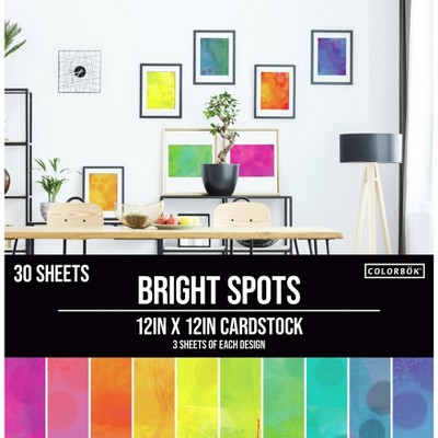 Colorbok 78lb Single-Sided Printed Cardstock 12"X12" 30/Pkg-Spray Paint, 10 Designs/3 Each