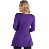 24seven Comfort Apparel Womens Long Sleeve Solid Color Swing Style Flared Maternity Tunic Top - 3 of 4