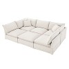 YOOCOZZ Modular Sectional Sofa with Movable Ottoman,6-seat L pholstered with Wide Seat - 4 of 4