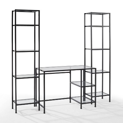 3pc Aimee Desk and Etagere Set Oil Rubbed Bronze - Crosley