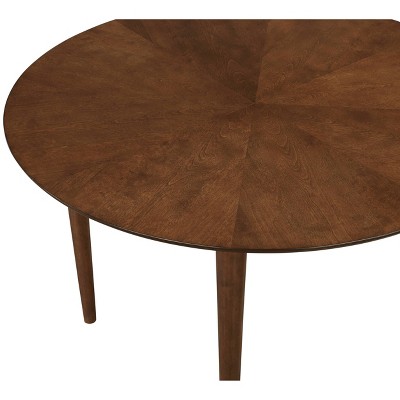 Bonito 47-inch Round Walnut Wood Dining Table