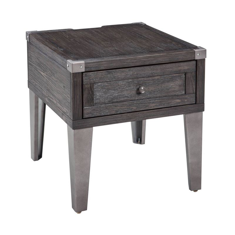 Todoe End Table with USB Ports and Outlets Dark Gray - Signature Design by Ashley, 5 of 13