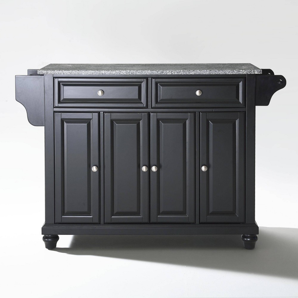 Photos - Kitchen System Crosley Cambridge Granite Top Full Size Kitchen Island/Cart Black/Gray  