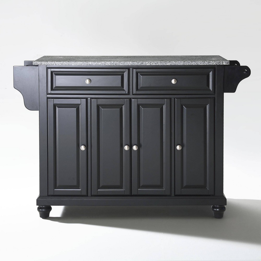 Cambridge Granite Top Full Size Kitchen Island/Cart Black/Gray - Crosley
