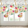 Big Dot of Happiness Last Luau - Tropical Bachelorette Party and Bridal Shower Hanging Decor - Party Decoration Swirls - Set of 40 - 3 of 4